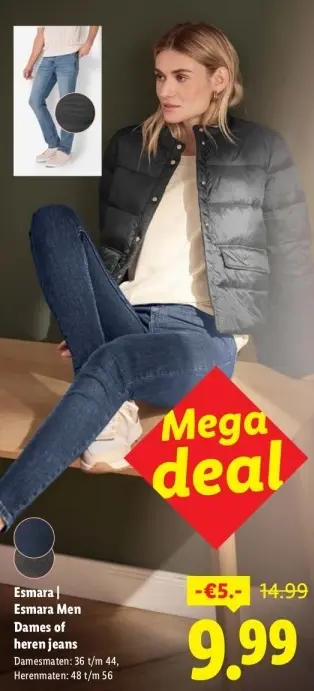 Aanbieding: Dames of heren jeans