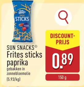 Aanbieding: Sun Snacks Frites sticks paprika