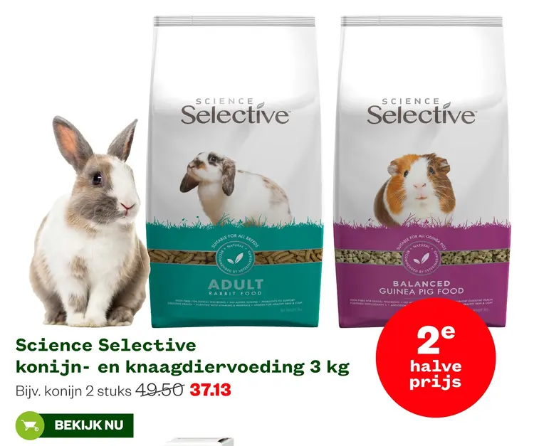 Aanbieding: Konijn- en knaagdiervoeding 3 kg