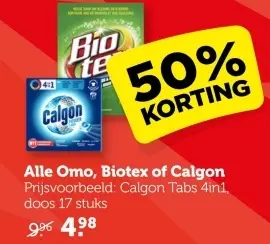 Aanbieding: Omo, Biotex of Calgon