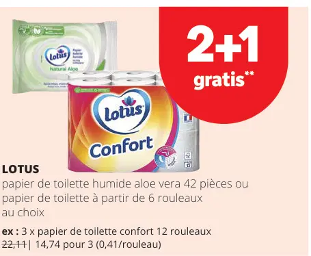Offre: Papier de toilette humide ou papier de toilette