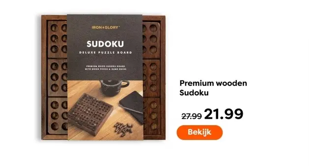 Aanbieding: Premium wooden Sudoku