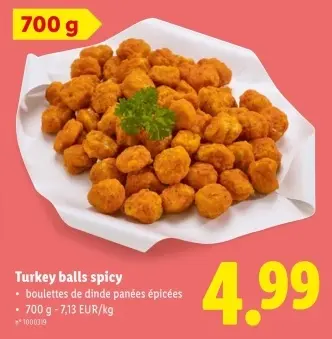 Offre: Turkey balls spicy
