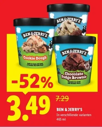 Aanbieding: Ben & jerry's
