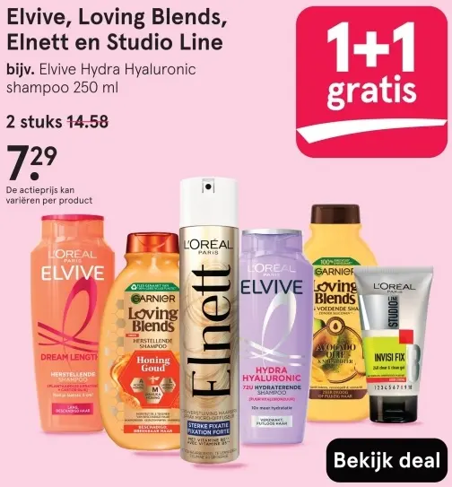 Aanbieding: Elvive, Loving Blends, Elnett en Studio Line