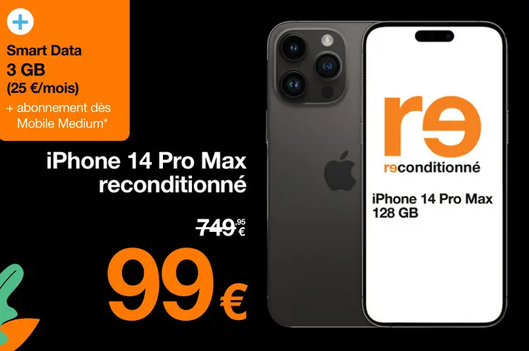 Offre: iPhone 14 Pro Max reconditionné