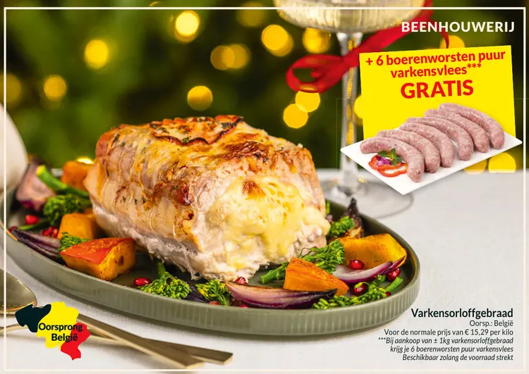 Promotie: Varkensorloffgebraad + 6 boerenworsten gratis