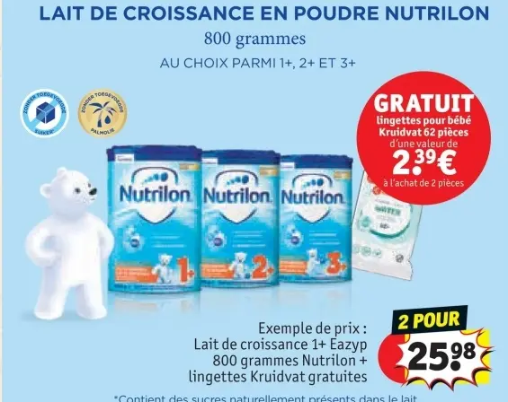 Offre: Lait de croissance en poudre