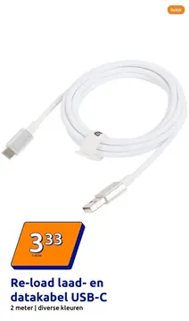 Aanbieding: Re-load laad- en datakabel USB-C