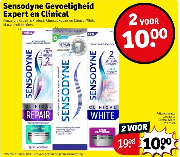 Aanbieding: Sensodyne Gevoeligheid Expert en Clinical