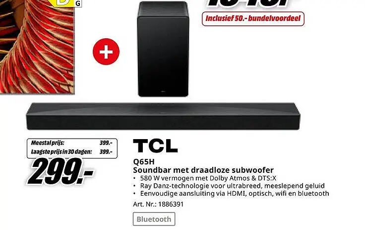 Aanbieding: Soundbar met draadloze subwoofer