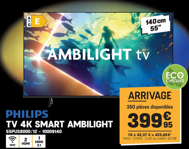 Offre: Tv 4k smart ambilight