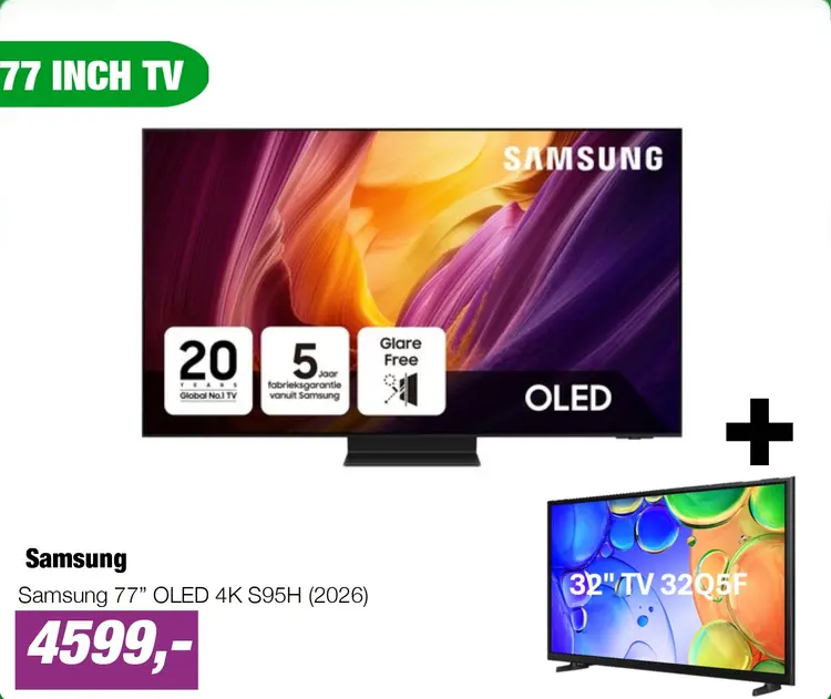 Aanbieding: Samsung 77” OLED 4K S95H (2026)