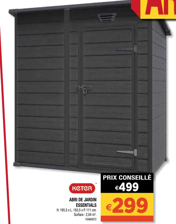 Aanbieding: Abri de jardin essentials