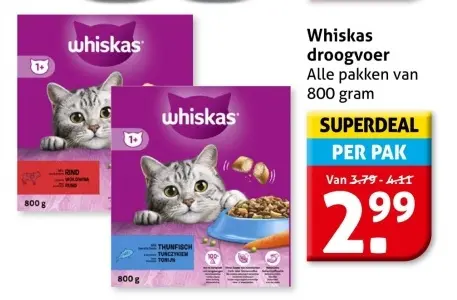 Aanbieding: Whiskas droogvoer