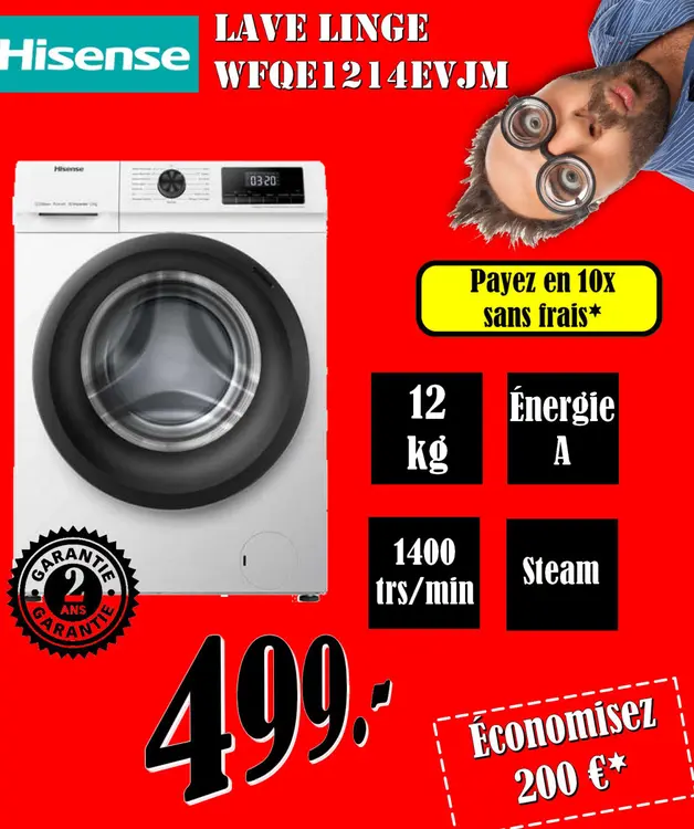 Aanbieding: Wfqe1214evjm lave linge
