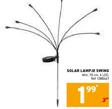 Promotie: Solar lampje swing