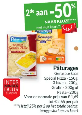 Promotie: Geraspte kaas