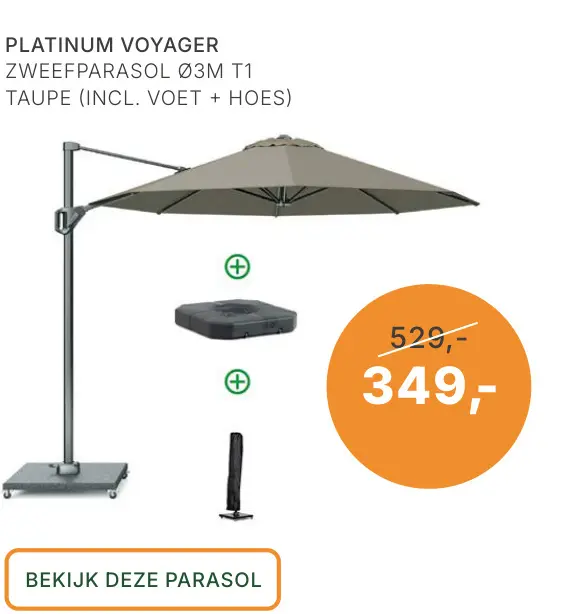 Aanbieding: Zweefparasol