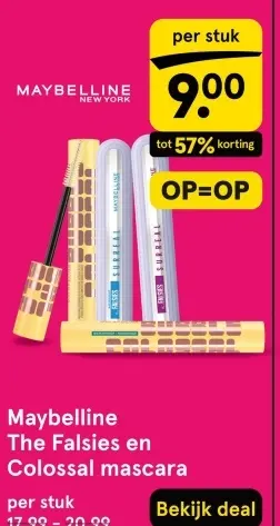 Aanbieding: The Falsies en Colossal mascara