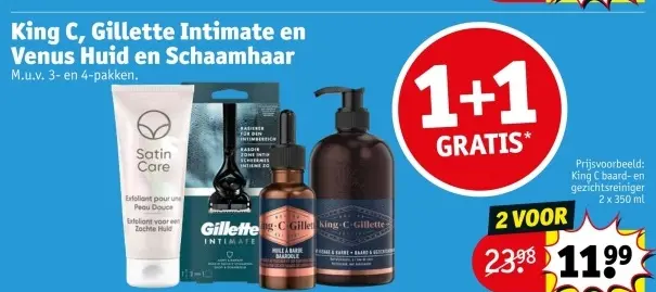 Aanbieding: King C, Gillette Intimate en Venus Huid en Schaamhaar