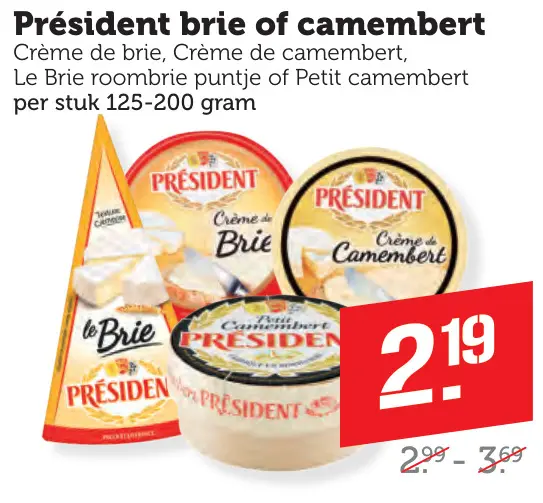 Aanbieding: Président brie of camembert