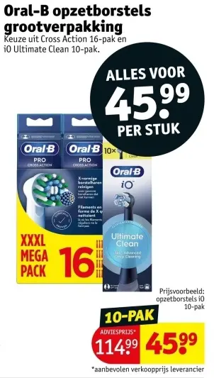 Aanbieding: Oral-B opzetborstels grootverpakking