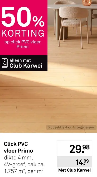 Aanbieding: Click PVC vloer Primo