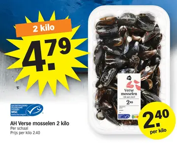 Aanbieding: AH Verse mosselen
