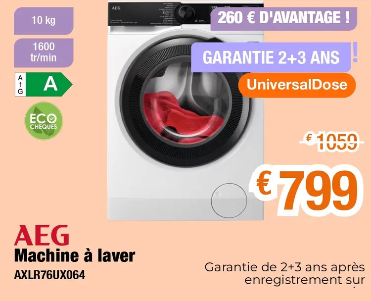Offre: Machine à laver