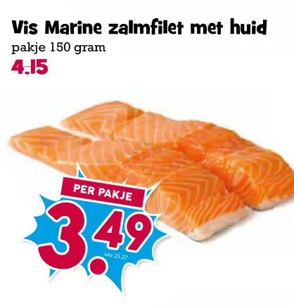 Aanbieding: Zalmfilet met huid