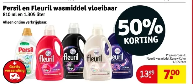 Aanbieding: Persil en Fleuril wasmiddel vloeibaar