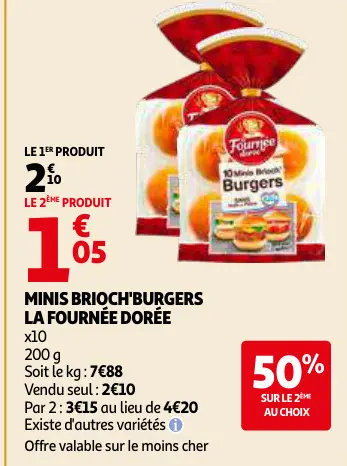 Promotie: Minis brioch'burgers