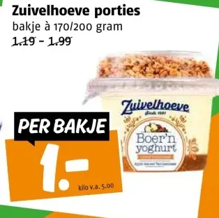 Aanbieding: Zuivelhoeve porties