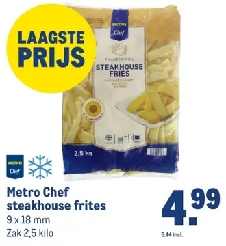 Aanbieding: Metro Chef steakhouse frites