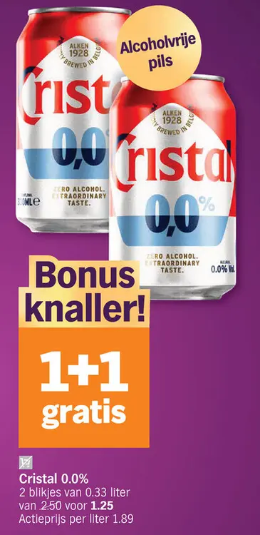 Aanbieding: Cristal 0.0%