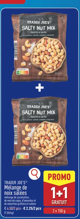 Offre: Mélange de noix salées