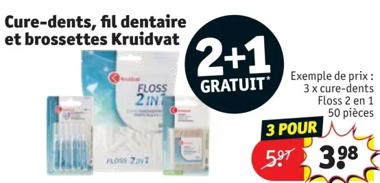 Offre: Cure-dents, fil dentaire et brossettes