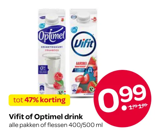 Aanbieding: Vifit of Optimel drink