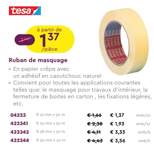 Offre: Ruban de masquage