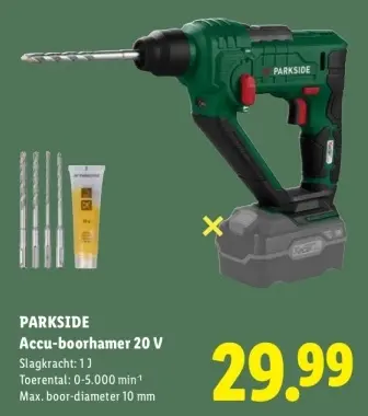Aanbieding: Accu-boorhamer 20 V