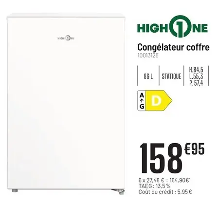 Offre: Congélateur coffre