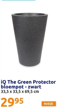 Aanbieding: iQ The Green Protector bloempot - zwart