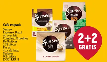 Offre: Café en pads
