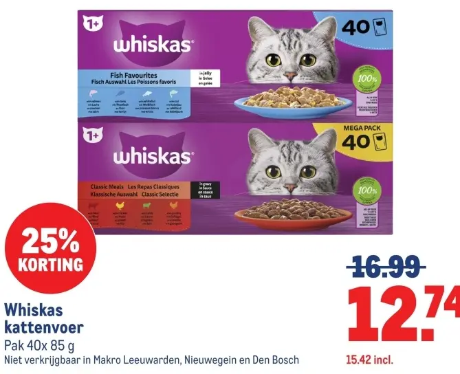 Aanbieding: Whiskas kattenvoer