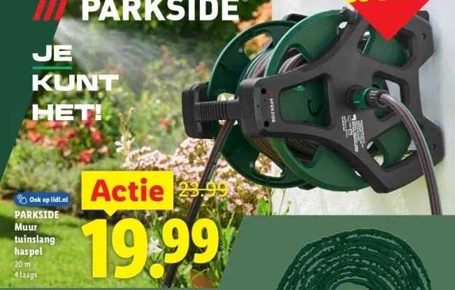 Aanbieding: Muur tuinslag haspel
