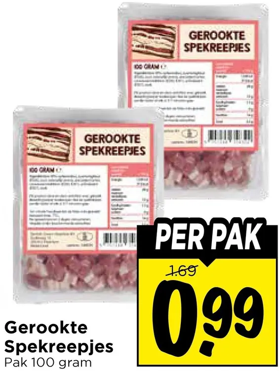 Aanbieding: Gerookte Spekreepjes