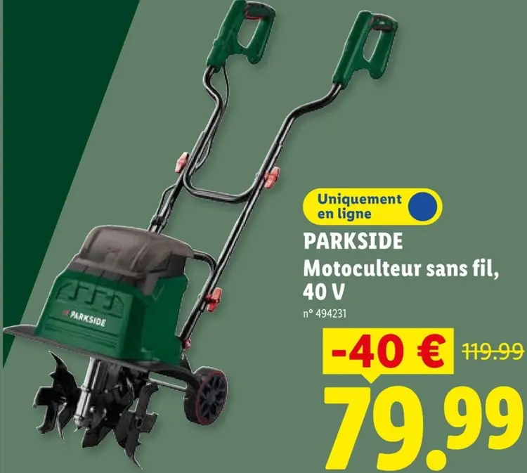 Offre: Motoculteur sans fil