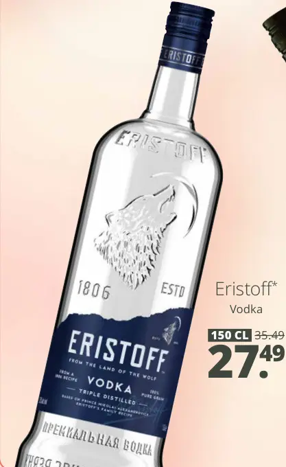 Aanbieding: Eristoff Vodka