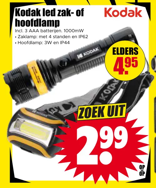 Aanbieding: Led zak- of hoofdlamp